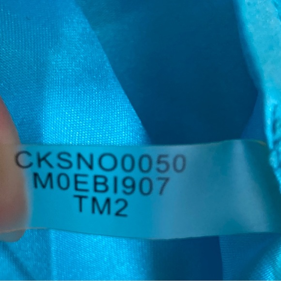 Calvin Klein Sleeveless Pleated Shift Dress Size 10 Turquoise Multicolor Print - Picture 14 of 14